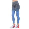 thumbnail image 2 of Women's Gradient Compression Ombre Activewear Leggings, Royal Blue / Grey, L, 2 of 5