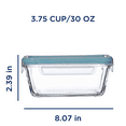 thumbnail image 2 of Anchor Hocking TrueLock Locking Lid Glass Food Storage Containers, 3.75 Cup Rectangular, 2 of 6