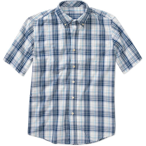 Puritan Mens Ss Plaid Woven Shirt - Walmart.com
