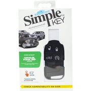 Car Keys Express Chrysler & Dodge Simple Remote - 5 Button Smart Fob with Remote Start & Emergency Insert