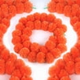 thumbnail image 2 of StarQualityBargain 20 Pack of 5 Feet Artificial Marigold Flower Garland Artificial Flowers String Decor for Diwali, Indian, Christmas , Wedding Decor, 2 of 9