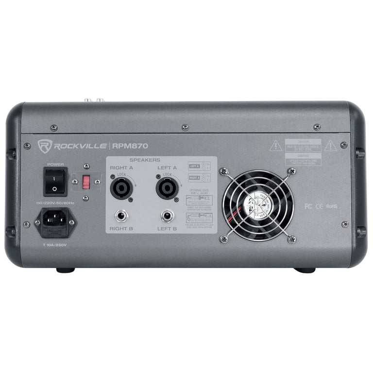 Rockville RPM870 8 Channel 6000w Powered Mixer, USB, Effects+3