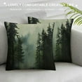 thumbnail image 3 of MLJA Throw Pillow Cover Misty Forest, Pillow Cover Nature Pine Trees Scenic Foggy Woodsy Landscape Woodland Room Decor for Living Room Couch Cushion Bed Indoor Outdoor Home Decor, 3 of 5