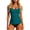 #0030-Navy, variant on Womens Solid Color Tankini Set Built-in Bra Camisole Top with Bottom Split Swimsuit