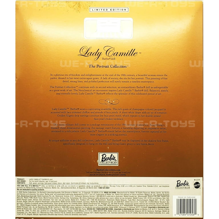 Lady Camille Barbie Doll The Portrait Collection Limited