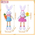 thumbnail image 2 of 2 piezas de decoraciones de gnomo de Pascua, gnomo de conejo de Pascua de peluche para el hogar, muñeco de peluche de gnomo de conejo de regalo, 2 of 5