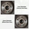 thumbnail image 4 of Unique Bargains 2pcs OD 66.1mm to ID 64.1mm Aluminium Alloy Car Auto Hub Centric Rings Wheel Bore Center Spacer, 4 of 7