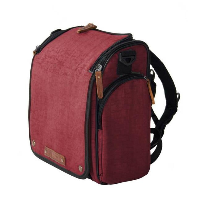 burgundy diaper backpack