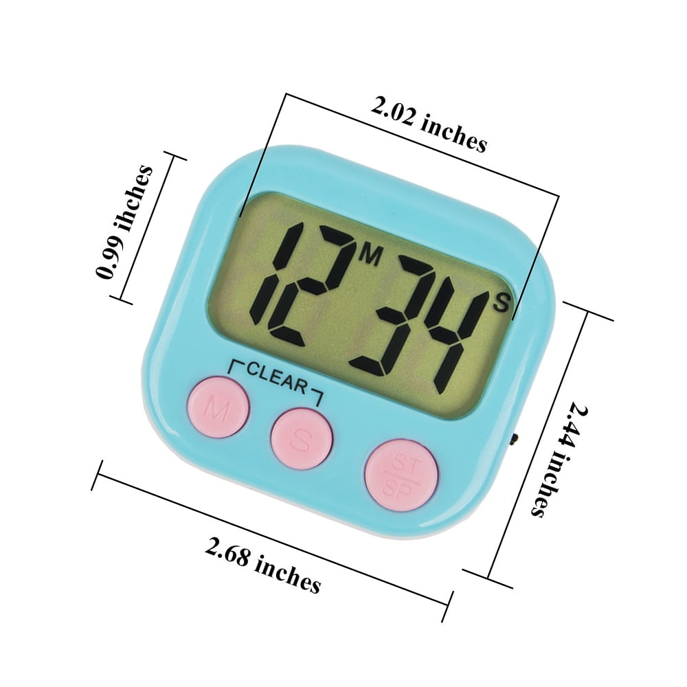 6 Pack Digital Timer for Teacher Small Timers for Kids Magnetic Back Big LCD Display Loud Alarm Minute Second Count Up Countdown With ON/OFF Switch For Classroom, Homework, Exercise(3 Blue 3 6 Pack Digital Timer for Teacher Small Timers for Kids Magnetic Back Big LCD Display Loud Alarm Minute Second Count Up Countdown With ON/OFF Switch For Classroom, Homework, Exercise(3 Blue 3