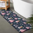 thumbnail image 2 of Dark Blue Princess Castle Night Pattern Bathroom Rugs Mat,Non Slip Microfiber Bathroom Rug,Rubber Backing,Soft Bathroom Mats for Bathroom Floor,Tub and Shower,47x17in(120x43cm), 2 of 5