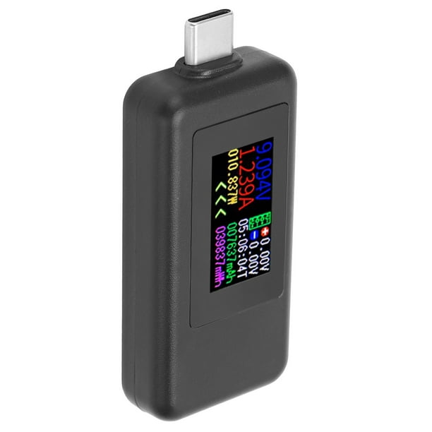 Acheter Testeur USB 10 en 1 à affichage couleur DC type-c, courant 0-5A,  tension 4-30V, chargeur USB, compteur de puissance, détecteur de batterie  mobile