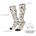 thumbnail image 4 of Fotbe Aabstract Eyes Calcetas Divertidas Estampadas para Hombre y Mujer, Calcetas de Algodón hasta la Rodilla para Caminar, Correr, Enfermería y Embarazo, 4 of 6