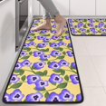 thumbnail image 2 of Kitchen Rugs Sets Of 2,Pioneer Flower Floral Print Pattern Anti Fatigue Kitchen Mat Rugs Non Slip Washable,Decorative Kitchen Floor Mats for Kitchen,Sink,Laundry,17"x47"+17"x47", 2 of 5