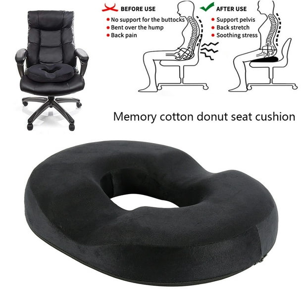 New Memory Cotton Donut Cushion Back Pain Relief Orthopedic Pillow Office Chair Memory Foam Seat Cushion Walmart Com Walmart Com