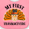 thumbnail image 4 of Inktastic My First Thanksgiving Cute Turkey Pilgrim Hat Boys or Girls Baby Bib, 4 of 4