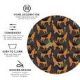 thumbnail image 3 of Honeii German Shepherd Dog print Leather Coaster Set of 4, ideal for safeguarding your furniture from drinks spills and effortless cleanup-Round Shape, 3 of 6