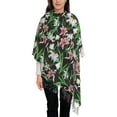thumbnail image 3 of Fotbe Lilies Flowers Print Womens Fall Winter Scarf Tassel Soft Warm Blanket Scarves Womens Shawl Wraps, 3 of 8