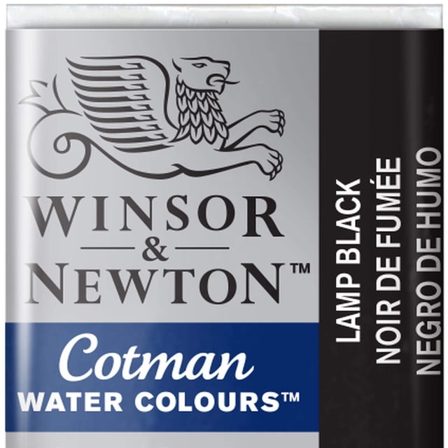 Winsor & Newton Cotman Lámpara de media sartén con pintura de acuarela, color negro