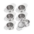 thumbnail image 1 of 6 paquetes de coladores de té con cuenco de goteo, filtros de té de 2,5 pulgadas para té de hojas sueltas, malla de acero inoxidable Te, 1 of 5
