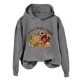 thumbnail image 1 of Thanksgiving Women's Printed Casual Hoodie With Pocket And Adjustable Drawstring, 1 of 3