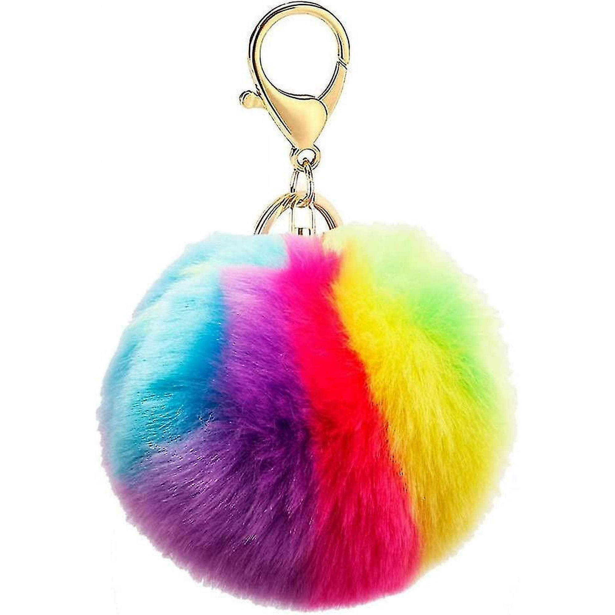 Fluffy ball keyring new arrivals
