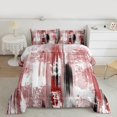 thumbnail image 2 of Homewish Abstract Ombre Adult Bedding Comforter Set, White Red Artwork Twin Comforter Sets, Minimalism Mid Century Reversible Bedding Set, Ultra Soft Bedroom Decor, 2-Piece, 2 of 8