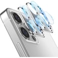 thumbnail image 1 of Camera Lens Protector for iPhone 12 Pro, Aluminum Alloy Lens Protective Ring - Silver, 2 Pcs, 1 of 7