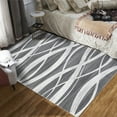 thumbnail image 6 of CAROMIO Modern Washable Area Rugs for Living Room Distressed Area Rug Wave Non Slip Throw Rugs with Rubber Backing Soft Rugs for Bedroom, 8' x 10' Dark Gray, 6 of 7