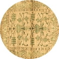 thumbnail image 1 of Ahgly Company Indoor Round Oriental Brown Traditional Area Rugs, 5' Round, 1 of 4