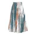 thumbnail image 5 of Yievot Summer Maxi Skirts for Women Drawstring High Waist Tiered Pleated Ruffle Long Skirts Floral Graphic Flowy Beach Boho Skirt with Pockets, 5 of 5