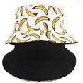 thumbnail image 3 of Fruit Print Bucket Hat Banana Pattern Fisherman Hats Summer Reversible Packable Cap, 3 of 6