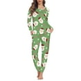 thumbnail image 2 of Renewold Christmas Theme Sleepwear for Women Size XS Long Sleeve Santa Candy Canes Family Pajamas Matching Sets Thermal Comfy Athletic Clothing Pants Set of 2, 2 of 5