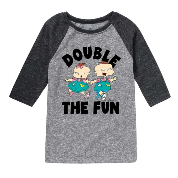 Rugrats - Double the Fun - Toddler And Youth Raglan Graphic T-Shirt