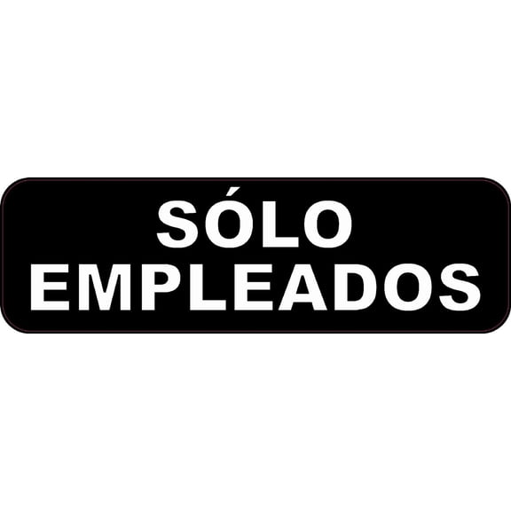 10in x 3in S³lo Empleados Magnet