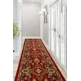 thumbnail image 2 of Custom Size Hallway Runner Rug Slip Resistant Backing Red Botanic Design 26-32 or 36 Wide Choice Your Length Up to 50 Feet Runner Rugs, 2 of 8