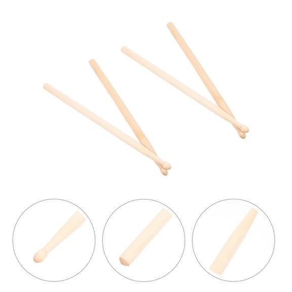 BESTOYARD Universal Drumstick Khaki Smooth Surface Comfortable Grip 2Pairs
