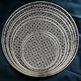 thumbnail image 3 of Round BBQ Grill Net 6"-15.2" Stainless Steel Barbecue Mesh Mat for Baking Smoking Charcoal Grilling Roasting,Silver, 3 of 5