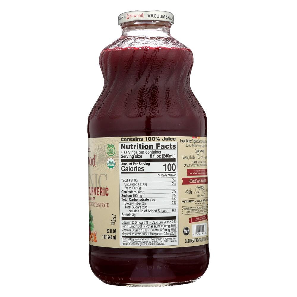 Lakewood Organic Beet Ginger Turmeric Juice, 32 fl oz