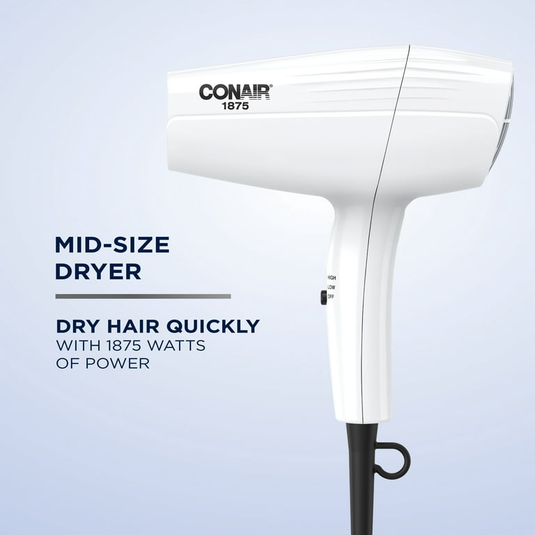 Conair 1875 Watt Mid-Size Dryer for Powerful Drying and