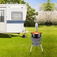 thumbnail image 2 of Wood Burning Stove, 16.9"Heavy-Duty Rocket Stove with 3 Furnace rings, Windproof Wood Camping Stove for Outdoor Cooking, Hiking, Backpacking, 2 of 11