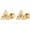 Three Zircons-Gold, variant on Unisex Geometric Triangle Stud Earrings, Stainless Steel Minimalist Cubic Zirconia Pierced Post Earrings for Men Women