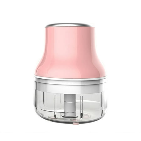 

Electric Mini Vegetable Food Mincer USB Rechargeable Easy To Clean For Chopping Garlic Ginger Chili Peanut Walnut Pink 100ML