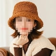 thumbnail image 4 of Winter Bucket Hat Warm Hats Fisherman Cap caramel colour, 4 of 5