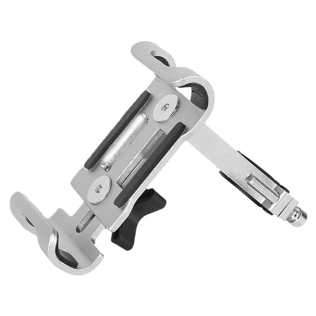 Sonducket Soporte para teléfono móvil para manillar de bicicleta con almohadillas de silicona Soporte de aleación de aluminio Dispositivos de montaje Ciclismo Plata No giratorio Sonducket OD019783-09