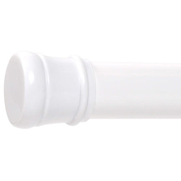 Barra de cortina de ducha Zenna Home Tension, color blanco, 70-100 cm, acero