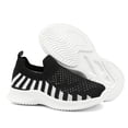 thumbnail image 2 of NOEGOEU Boys Girls Slip on Mesh Shoes Non Slip Soft Sole Breathable Lightweight Sneakers for Kids (Black,1), 2 of 8