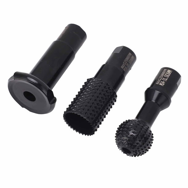 Juego De Limas Rotativas, 3 Piezas De Superficie Pintada En Negro De Alta Eficiencia M14 Fresas Rotativas Para Carpintería