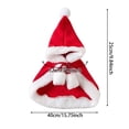 thumbnail image 4 of Pet Santa Cape Christmas Pet Hooded Cloak with Pom Poms White Soft Adjustable Pet Holiday Dress Up Outfit for Small Dogs Cats Xmas Photo Party M, 4 of 6