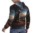 thumbnail image 6 of Honeii Pyramid Desert Cat Pattern Mens Hoodies Men's Loose Sleeve Sweatshirt,Pullover Hooded Sweatshirt for Men,Essentials Hoodie-Medium, 6 of 7