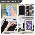 thumbnail image 7 of FUIALDOLG RV Entry Door Window Shade Sunshade Hook and Loop Fastener Camper Privacy Entrance Sun Blackout Fabric 17.3" x 26" (Purple Camo), 7 of 7